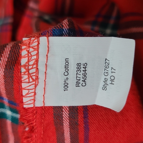 J Crew Boy Fit Christmas Plaid Flannel Shirt Small S EUC - Picture 4 of 5